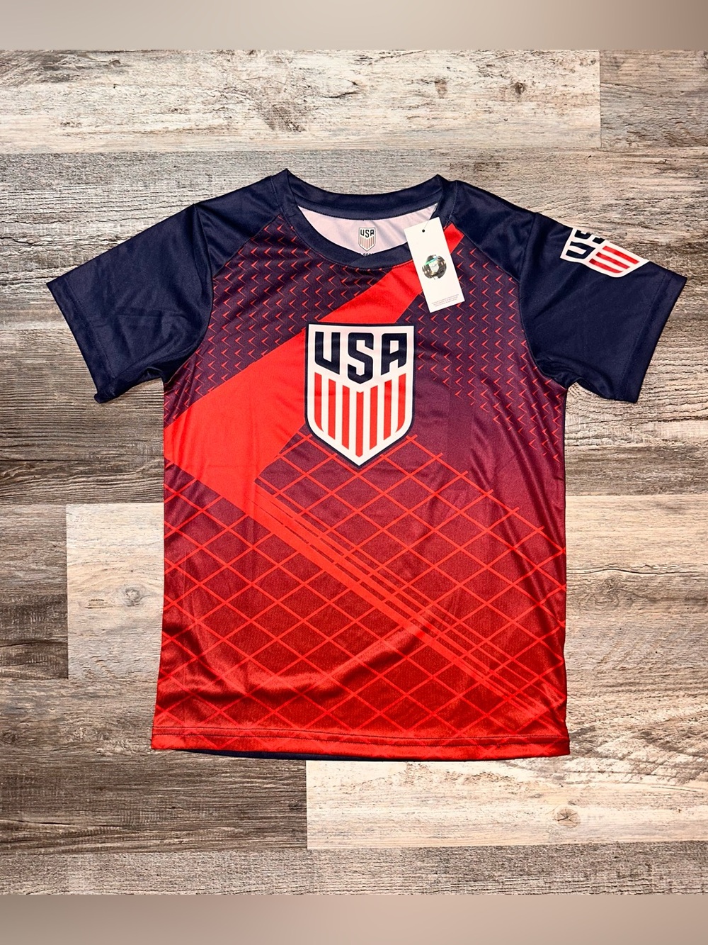 Team USA Red and Navy Youth Soccer Jersey